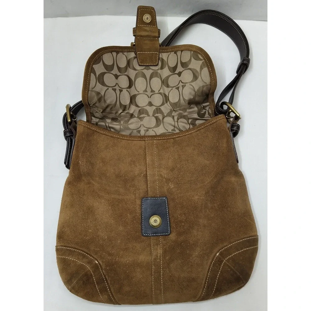 Coach brown suede